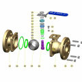 Válvula de esfera flutuante API com almofada de montagem ISO5211